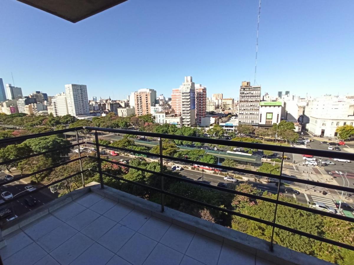 Amplio Studio Con Balcón Completamente Blindado, Protección Niños Y Vista Abierta A La 9 De Julio Apartamento *