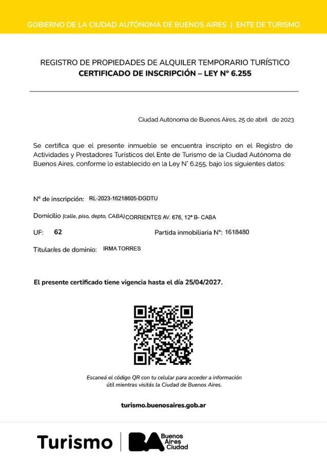 Departamento Corrientes Y Florida * Buenos Aires