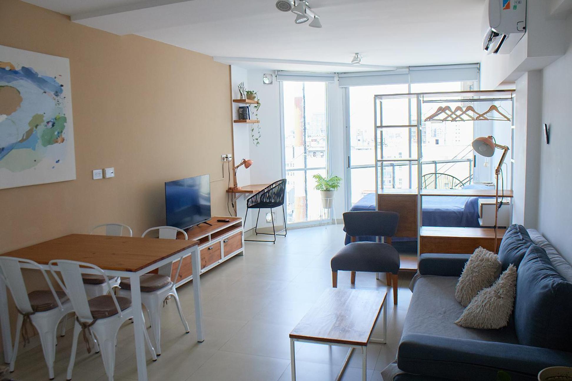 Inmejorable! Piso Alto En Centro Bsas, Moderno Con Parrilla Y Pileta 3 Pax