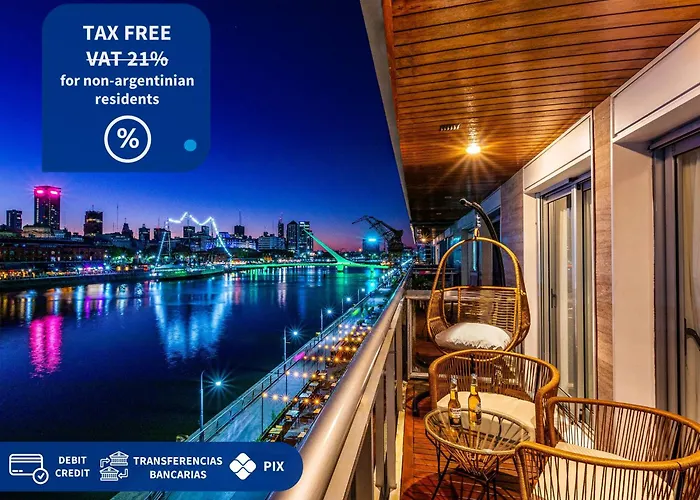 Family Apartment With Puente De La Mujer View In Puerto Madero