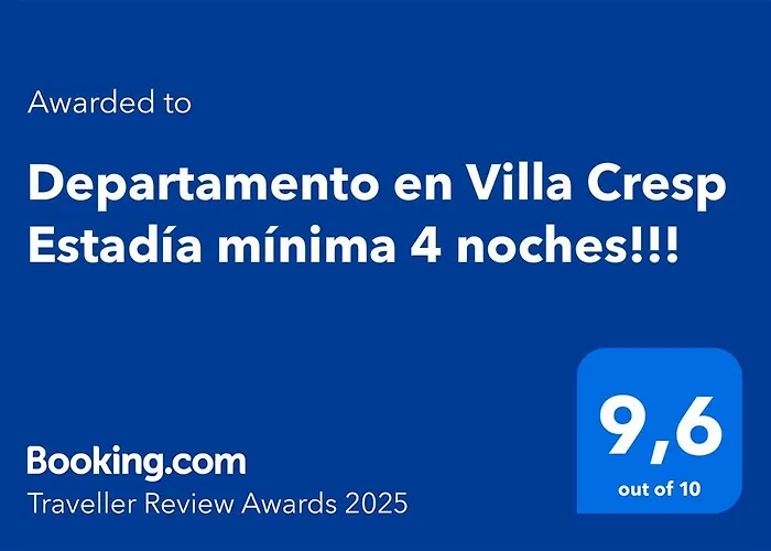 Departamento En Villa Cresp ---Estadia Minima 4 Noches!!!---